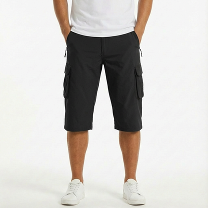 Pantalones Cortos Cargo Hombre Algodón Ajuste Utilitario