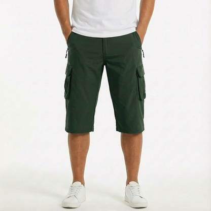 Pantalones Cortos Cargo Hombre Algodón Ajuste Utilitario