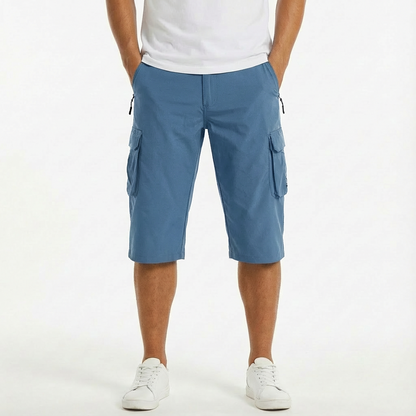 Pantalones Cortos Cargo Hombre Algodón Ajuste Utilitario