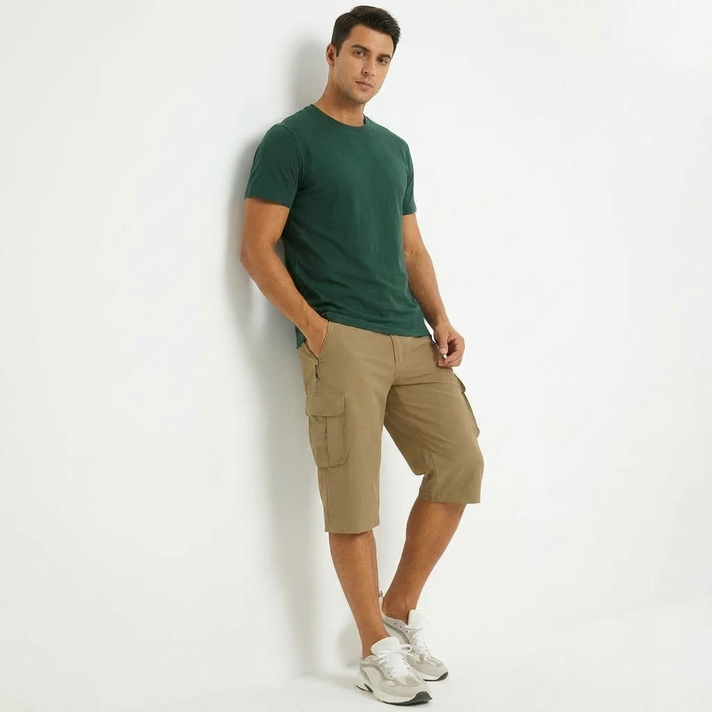 Pantalones Cortos Cargo Hombre Algodón Ajuste Utilitario - Mavetta