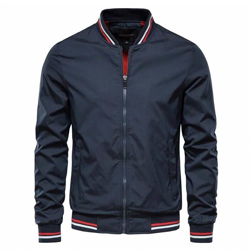 Cazadora Bomber Hombre con Detalles Ajuste Regular