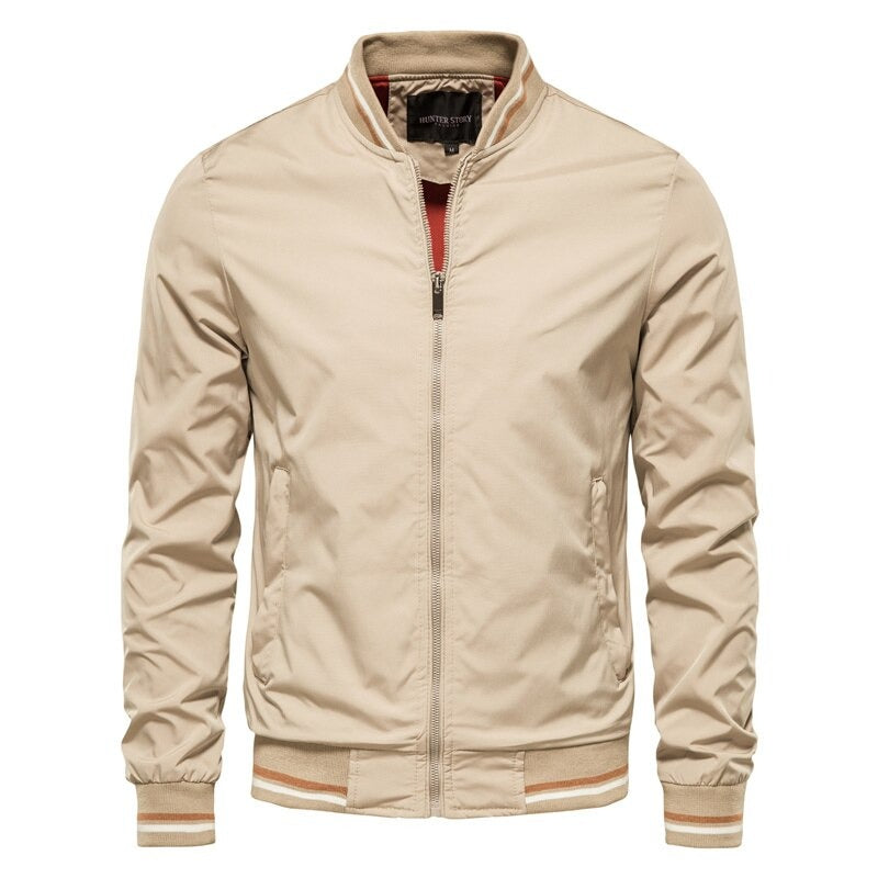 Cazadora Bomber Hombre con Detalles Ajuste Regular