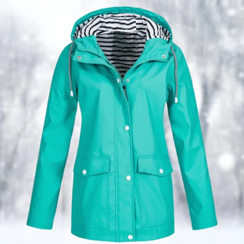 Chaqueta Mujer Impermeable Diseño Clasico Ajuste Regular