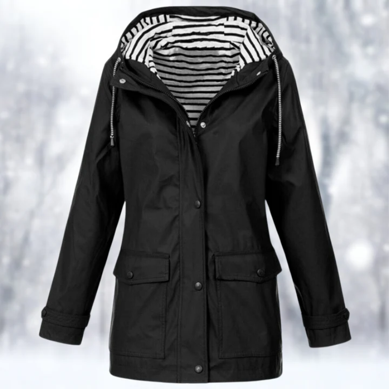 Chaqueta Mujer Impermeable Diseño Clasico Ajuste Regular