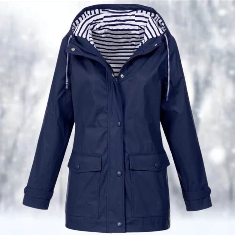 Chaqueta Mujer Impermeable Diseño Clasico Ajuste Regular
