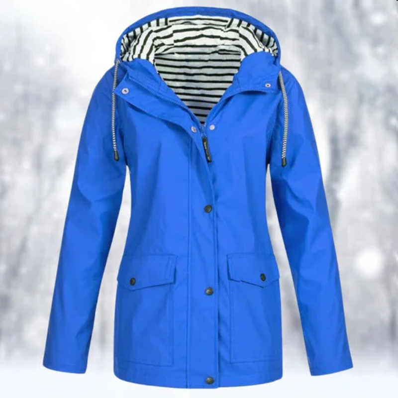 Chaqueta Mujer Impermeable Diseño Clasico Ajuste Regular