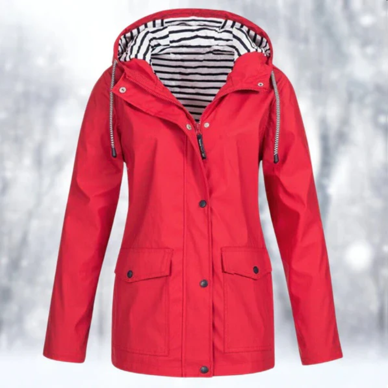 Chaqueta Mujer Impermeable Diseño Clasico Ajuste Regular