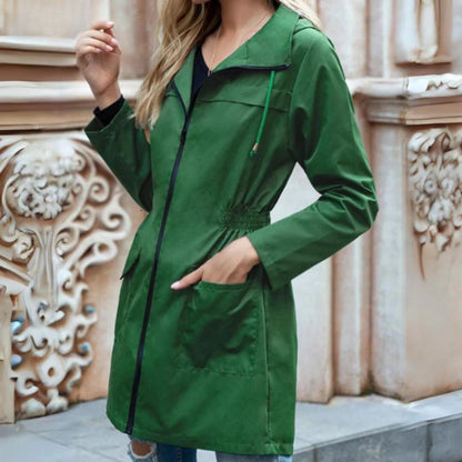 Trench coat mujer impermeable corte ajustado
