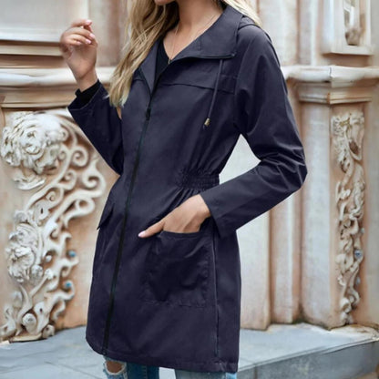 Trench coat mujer impermeable corte ajustado