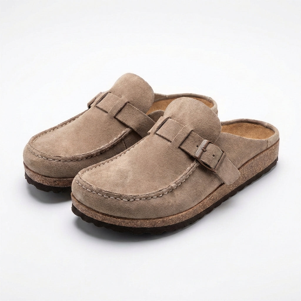Zuecos Cerrados Mujer con Hebilla Estilo Casual