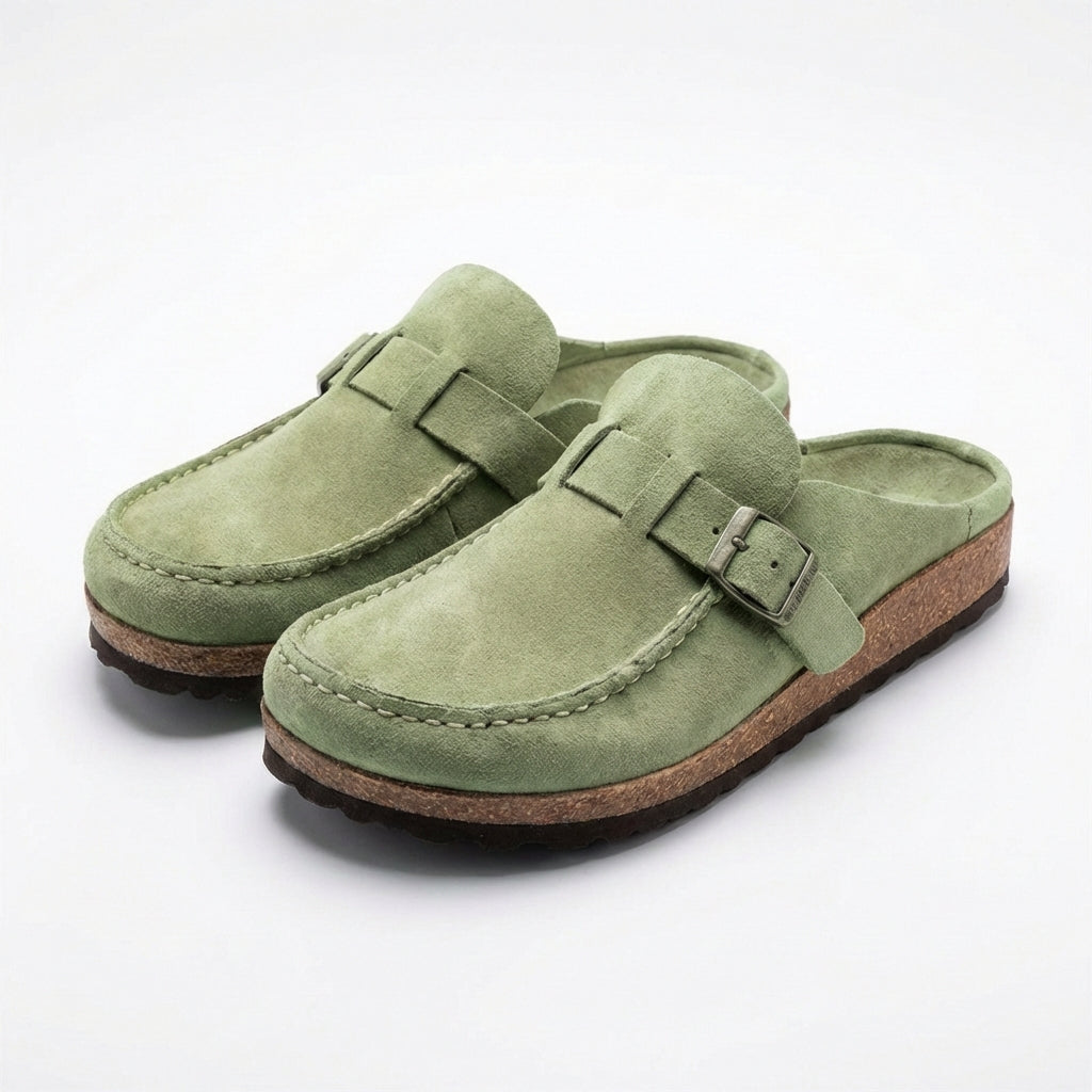 Zuecos Cerrados Mujer con Hebilla Estilo Casual
