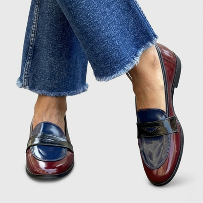 Mocasines Hombre de Piel con Detalle a Contraste