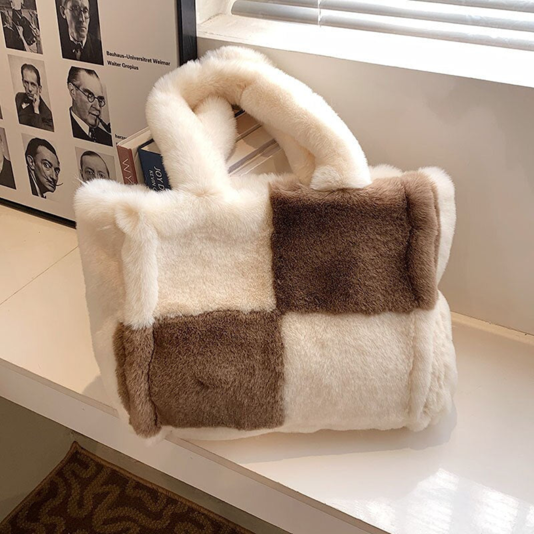 Bolso Shopper Mujer Pelo Sintético Asa Hombro Grande