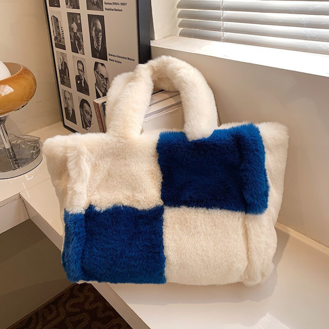 Bolso Shopper Mujer Pelo Sintético Asa Hombro Grande