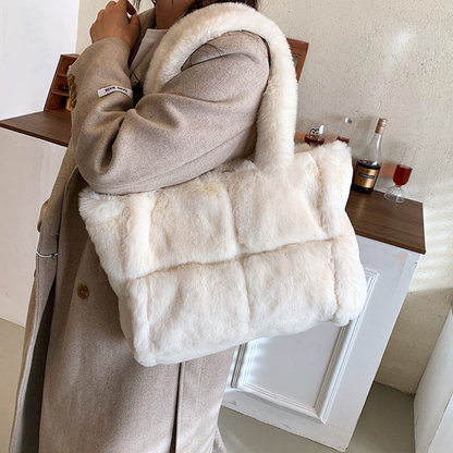 Bolso Shopper Mujer Pelo Sintético Asa Hombro Grande
