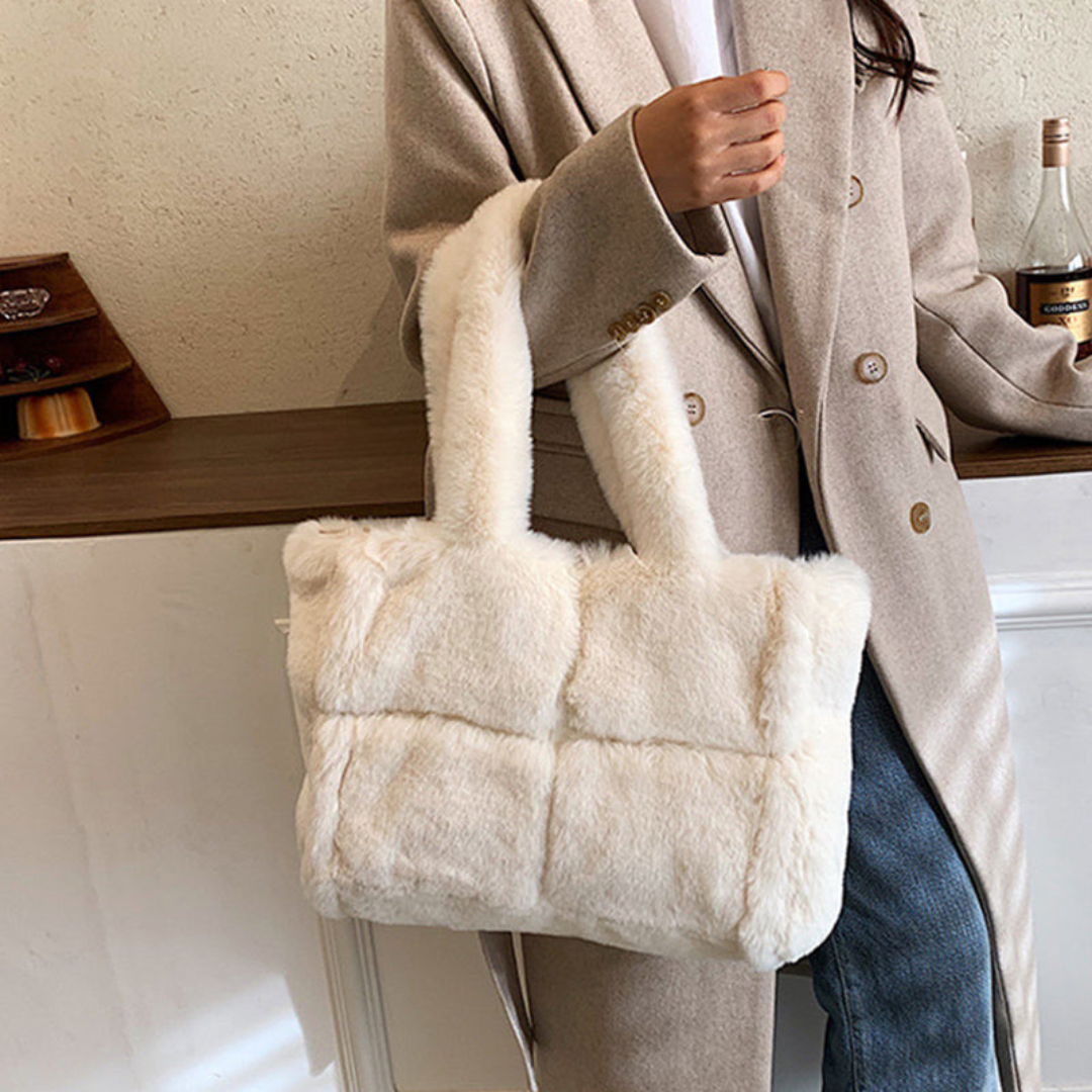 Bolso Shopper Mujer Pelo Sintético Asa Hombro Grande