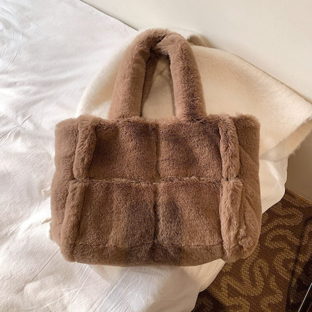Bolso Shopper Mujer Pelo Sintético Asa Hombro Grande