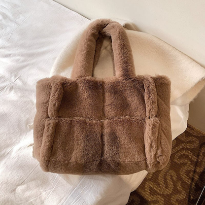 Bolso Shopper Mujer Pelo Sintético Asa Hombro Grande