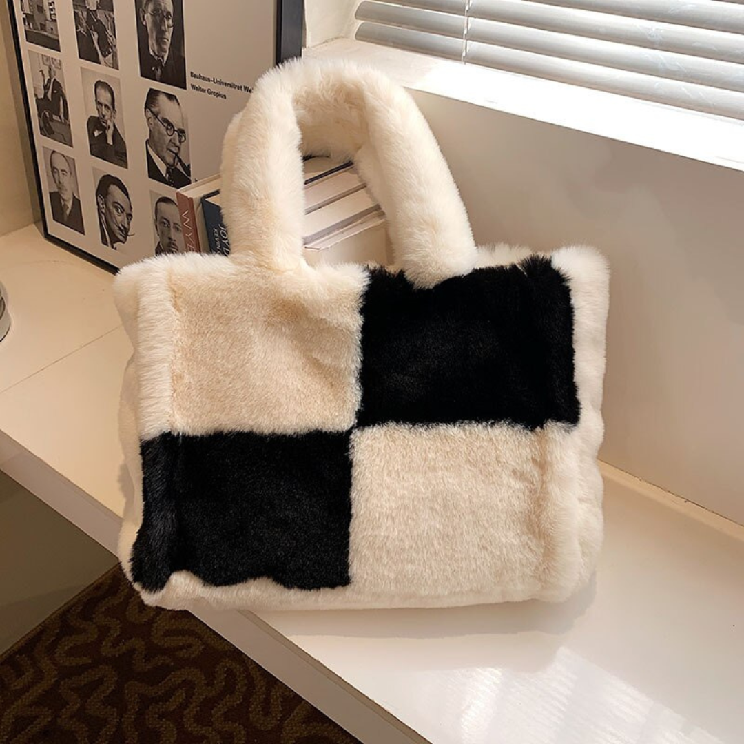 Bolso Shopper Mujer Pelo Sintético Asa Hombro Grande