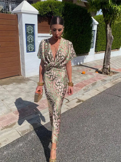 Vestido midi Mujer Estampado Corte Ajustado