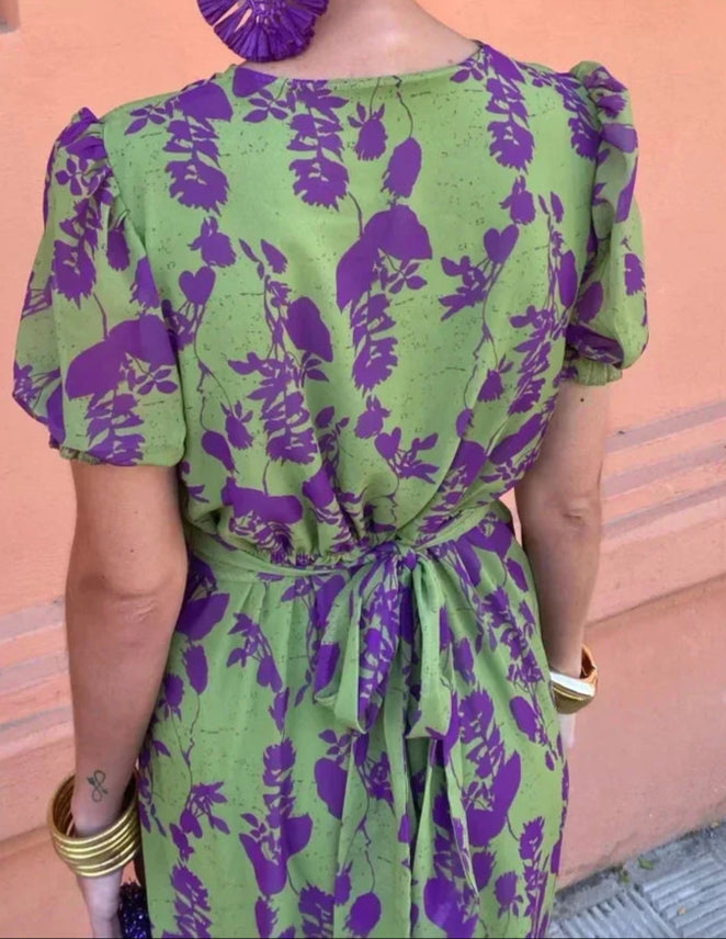 Vestido verano mujer elegante corte recto