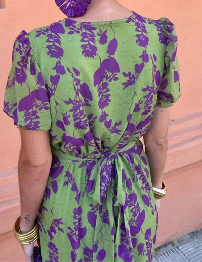 Vestido verano mujer elegante corte recto