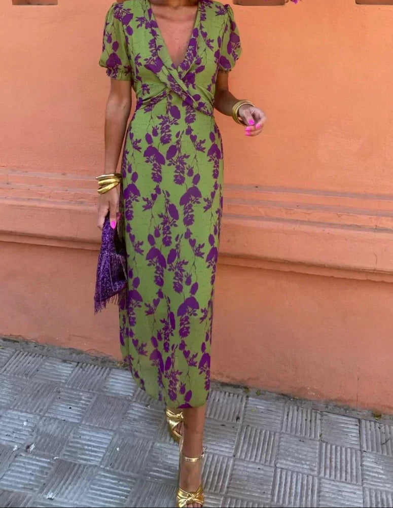 Vestido verano mujer elegante corte recto