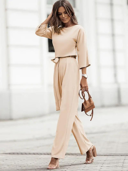 Mono mujer de pierna ancha y estilo elegante para ocasiones especiales