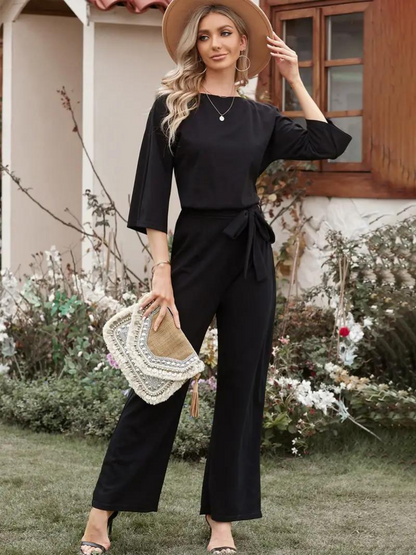 Mono mujer de pierna ancha y estilo elegante para ocasiones especiales