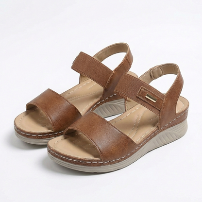 Sandalias Mujer Doble Tira Suela Plataforma Confort
