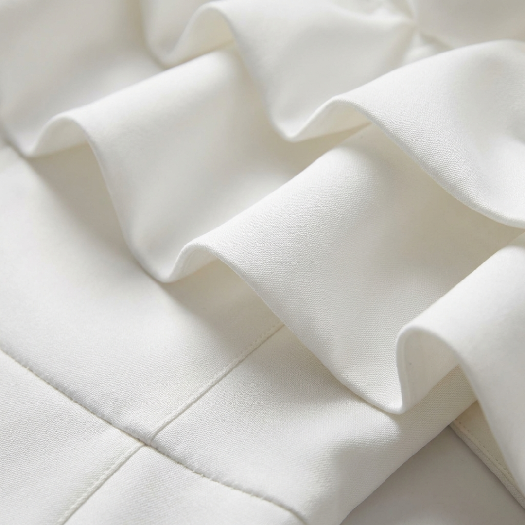 Vestido Corto Mujer de Cóctel Palabra de Honor con Volantes