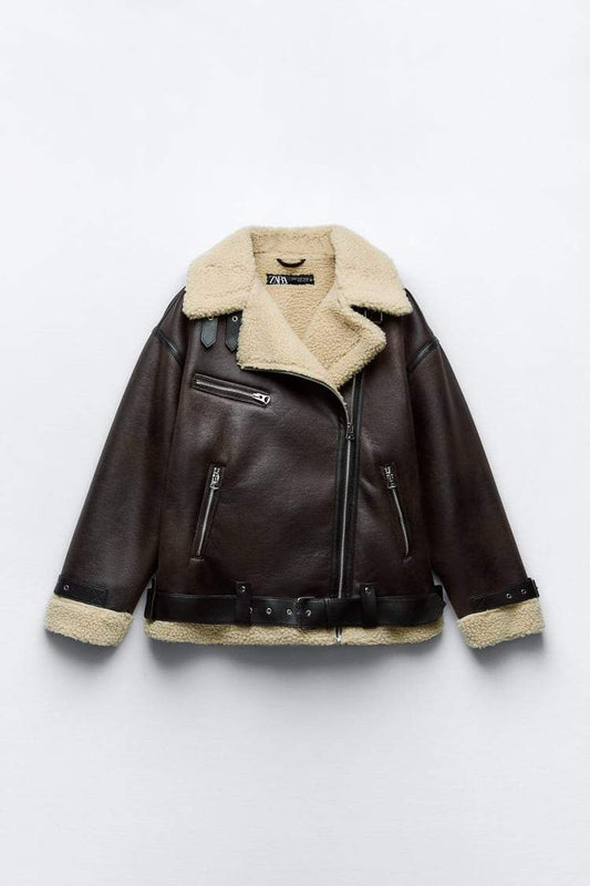 Chaqueta Mujer de Tejido Sintético con Solapa Ajuste Elegante - Mavetta