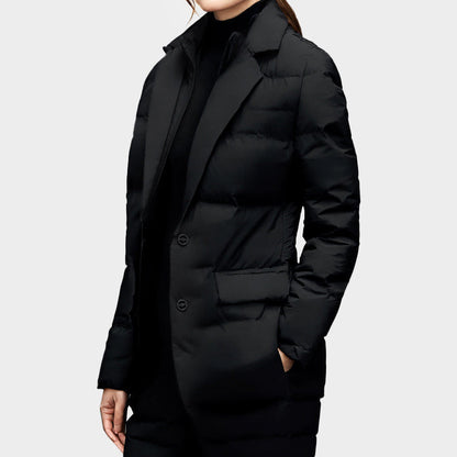 Abrigo Acolchado Mujer Estilo Blazer Ajustado