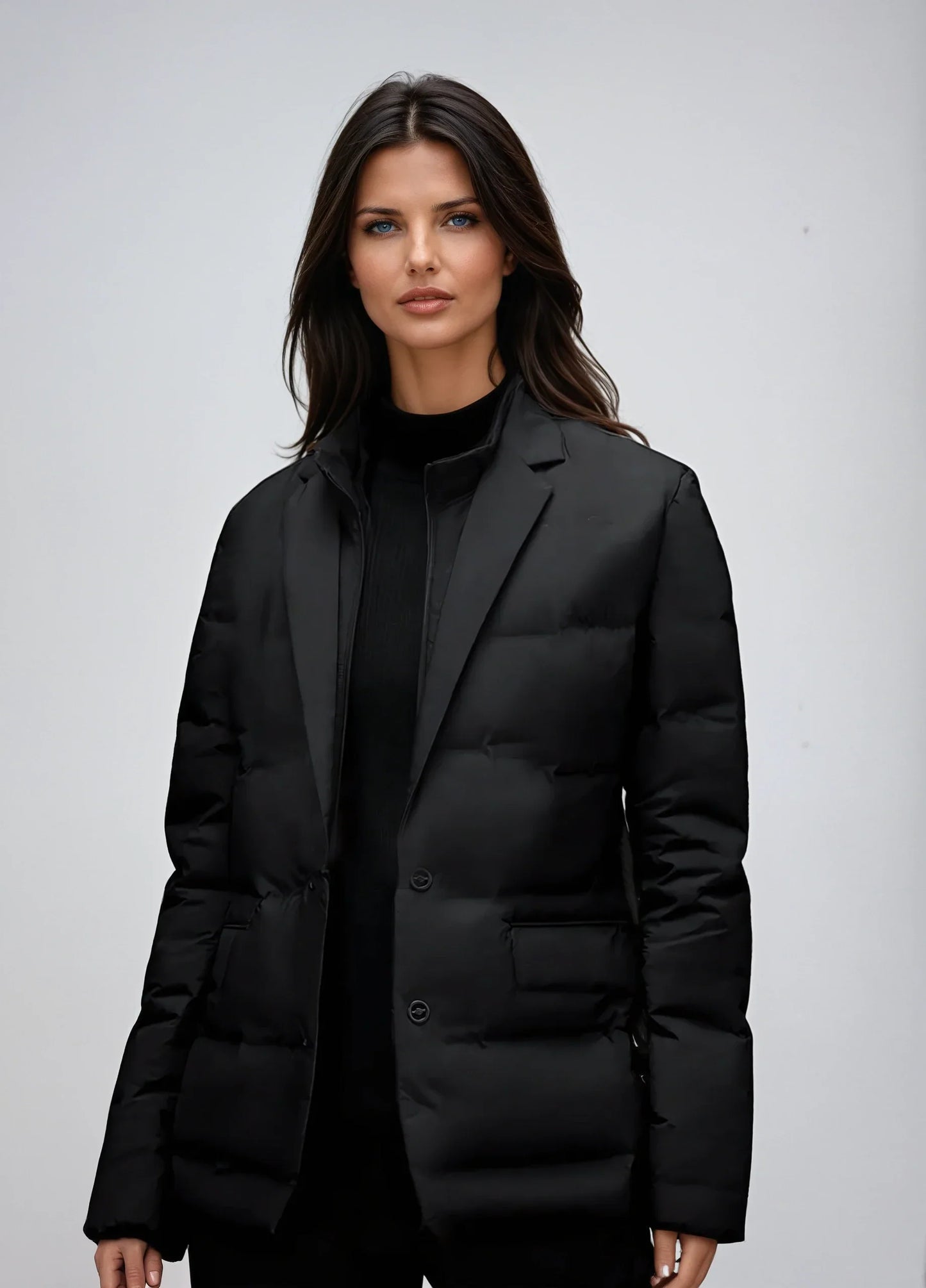 Abrigo Acolchado Mujer Estilo Blazer Ajustado - Mavetta