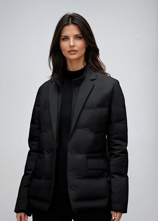Abrigo Acolchado Mujer Estilo Blazer Ajustado - Mavetta