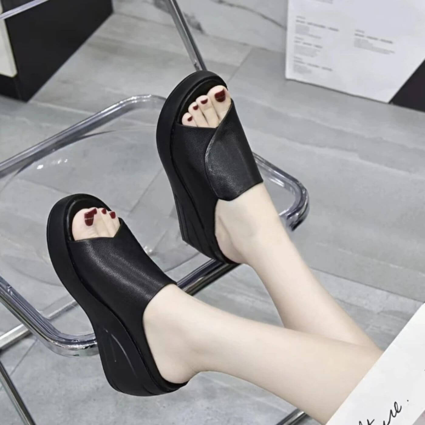 Sandalias Ortopédicas Mujer Cuña Slip-On