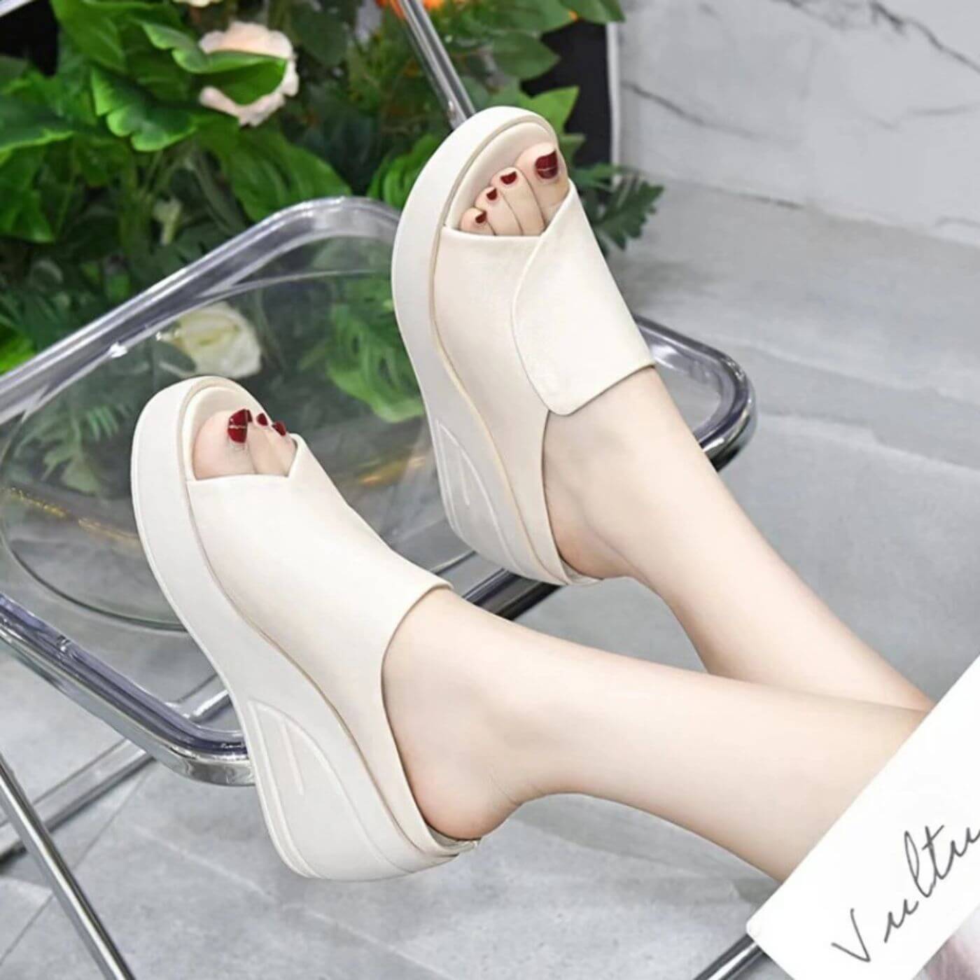 Sandalias Ortopédicas Mujer Cuña Slip-On