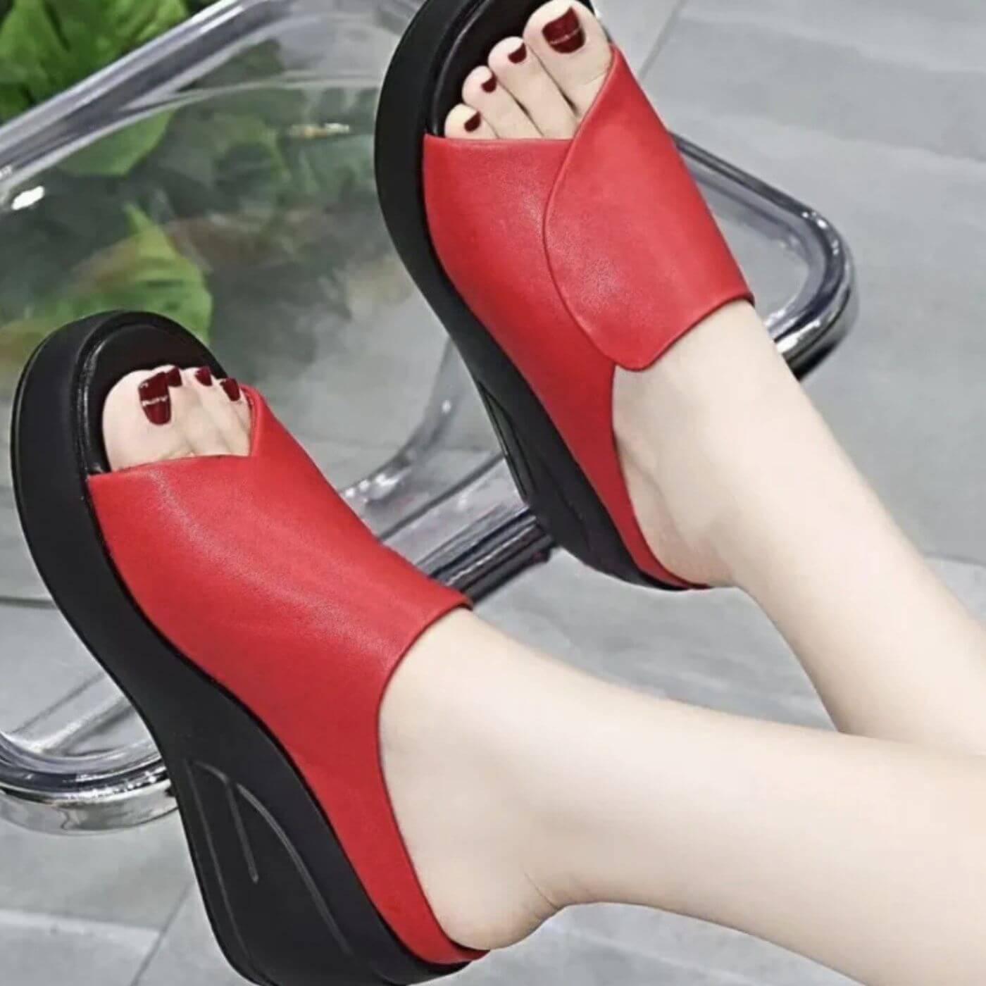 Sandalias Ortopédicas Mujer Cuña Slip-On