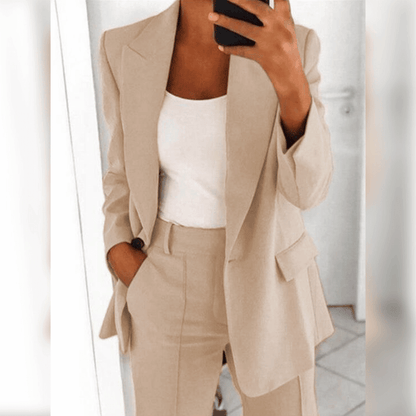 Conjunto Mujer Blazer y Pantalón Formal Ajustado