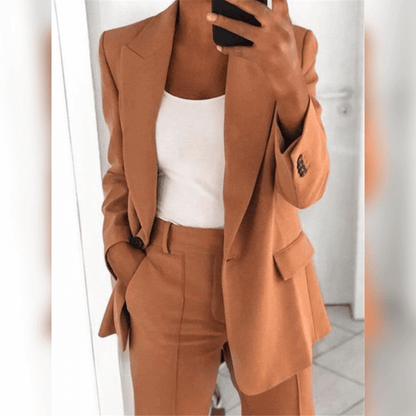 Conjunto Mujer Blazer y Pantalón Formal Ajustado