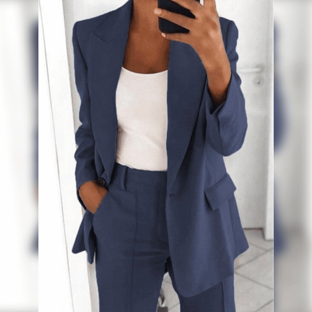 Conjunto Mujer Blazer y Pantalón Formal Ajustado