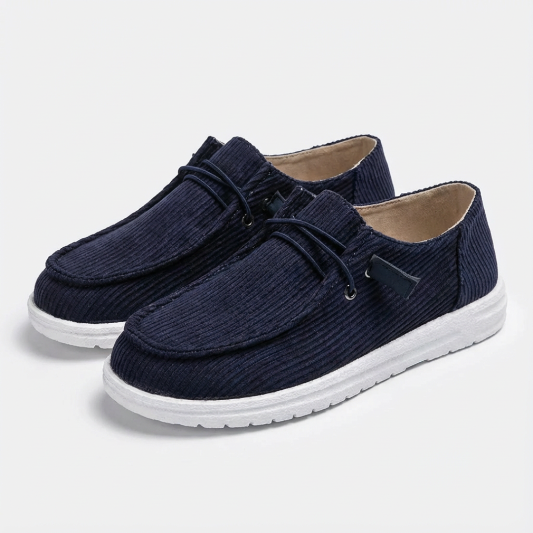 Zapatillas Casual Mujer Tejido Canalé Slip On Cordón Elástico Suela