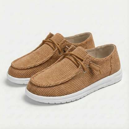 Zapatillas Casual Mujer Tejido Canalé Slip On Cordón Elástico Suela