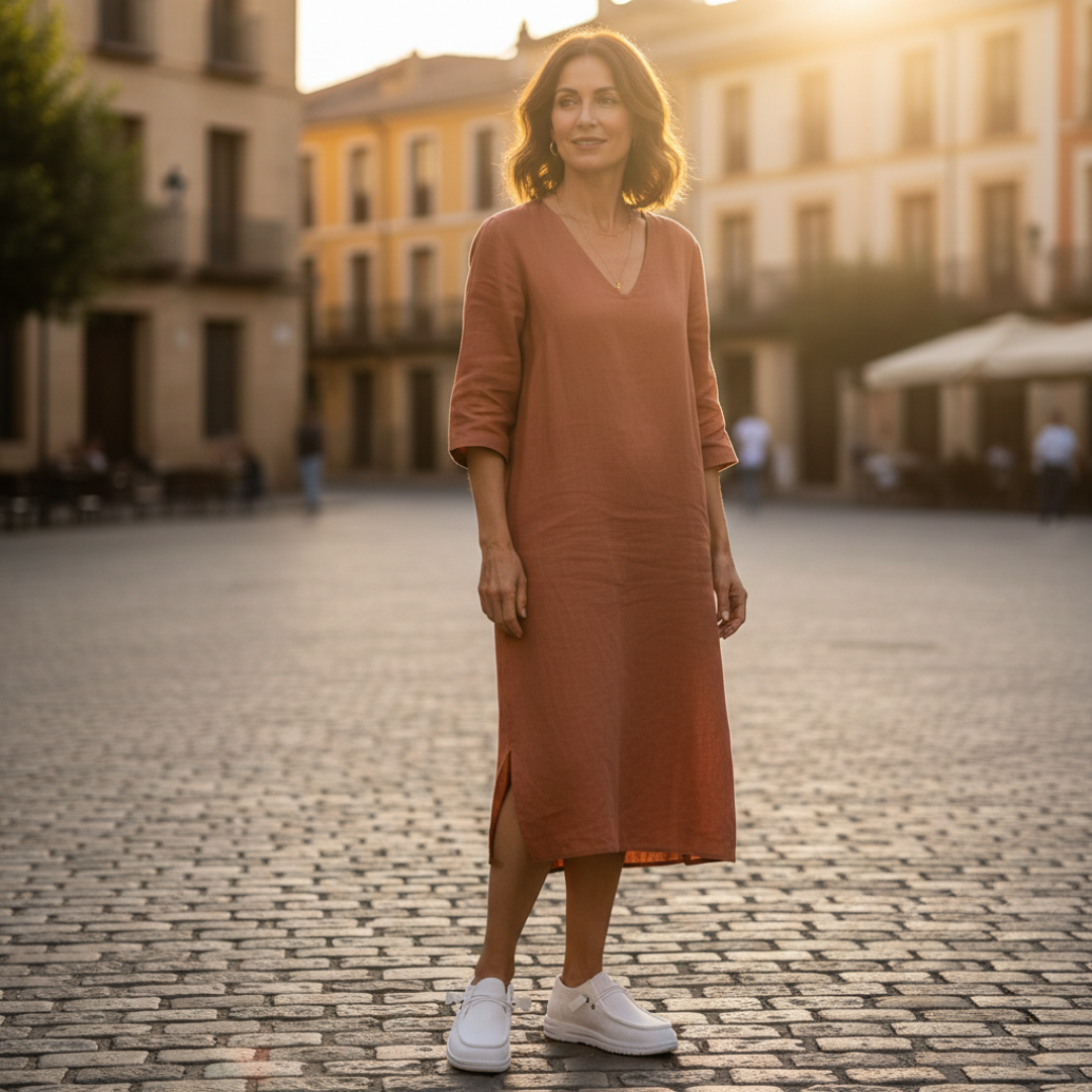 Zapatillas Casual Mujer Tejido Canalé Slip On Cordón Elástico Suela