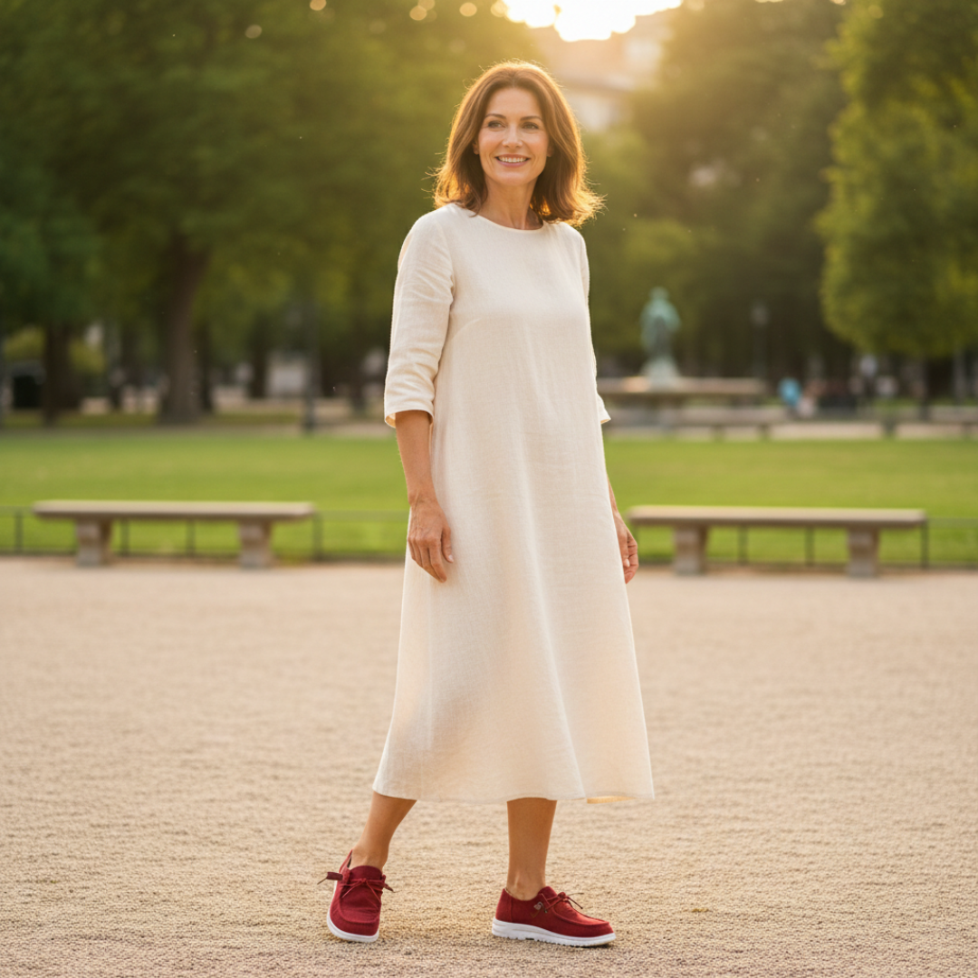Zapatillas Casual Mujer Tejido Canalé Slip On Cordón Elástico Suela