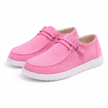 Zapatillas Casual Mujer Tejido Canalé Slip On Cordón Elástico Suela
