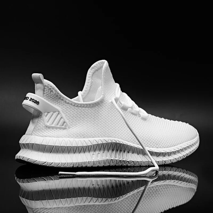 Zapatillas deportivas hombre malla transpirable cordones suela gruesa