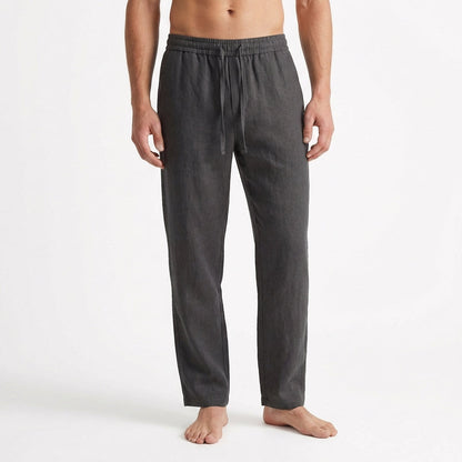Pantalón Recto Hombre con Cordón y Cintura Elástica