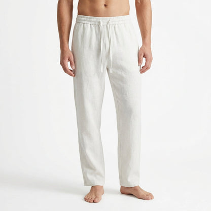 Pantalón Recto Hombre con Cordón y Cintura Elástica
