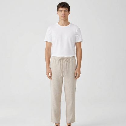 Pantalón Recto Hombre con Cordón y Cintura Elástica - Mavetta